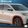 G-PLUS Fender Flares Compatible With 2014-2018 Toyota Highlander, Front Primed Plastic Wheel Cover,Front Left & Right Side