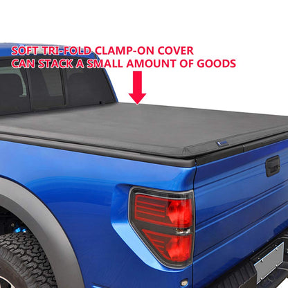 G-PLUS T3 Soft Lock Tri-Fold Tonneau Cover Assembly Replacement for 2004-2014 Chevy Colorado/GMC Canyon,Short Bed Black (Standard Short Bed 6')