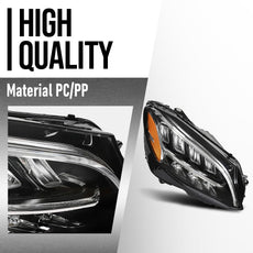 G-PLUS LED Headlight Right for Benz C300 C43 W205 2019-2021 Black Additional Angle