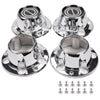 G-PLUS Chrome Wheel Hub Center Caps with 12 mounting Screws, Compatible with Ford F150 Truck/Bronco 1980-1996, Fit Ford Van 1992-1996 4x4 Front 4WD Wheel Drive