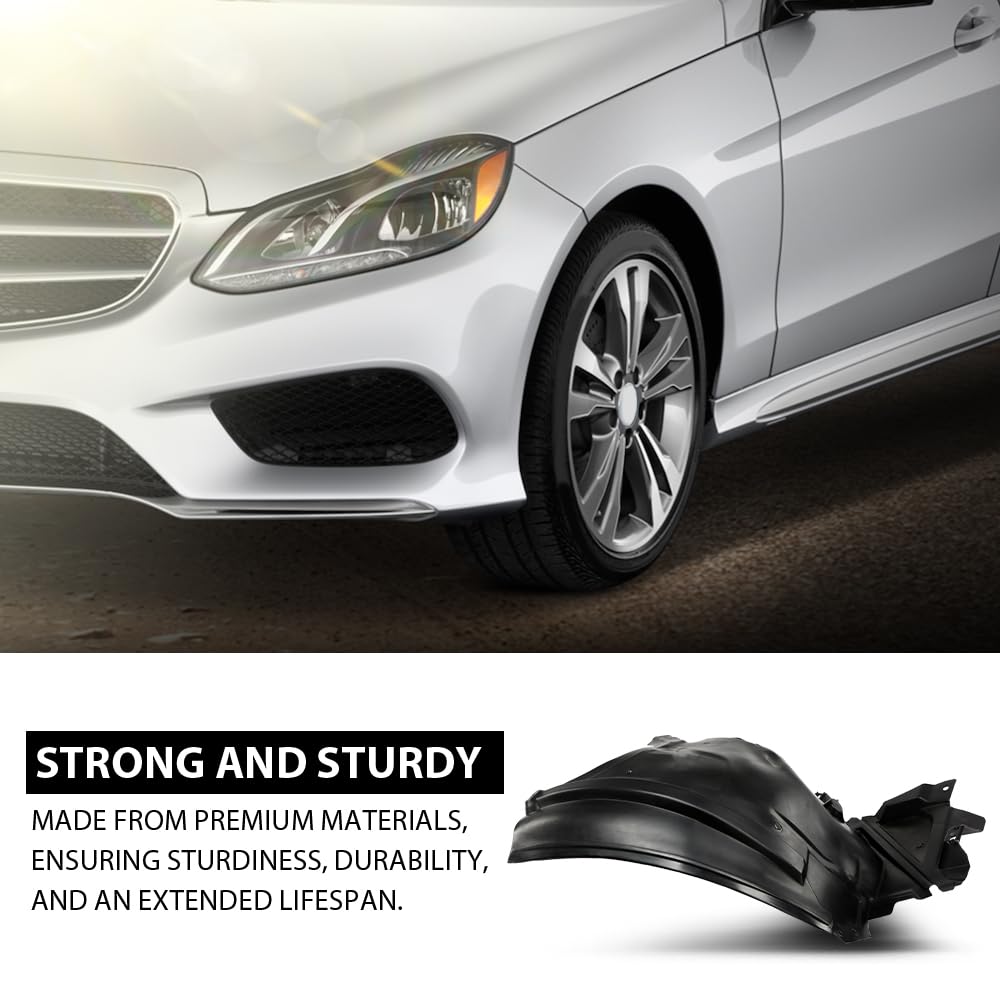 G-PLUS Fender Liner Front, Driver Side Compatible with Benz E250 E300 E350 E400 E550 2126903030, MB1248167