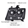 G-PLUS Headlights Assembly, Compatible with 2007-2014 Chevy Suburban/ 2007-2013 Tahoe Avalanche Bumper Headlamps, Clear Lens Black Housing Clear Reflector,faros delanteros