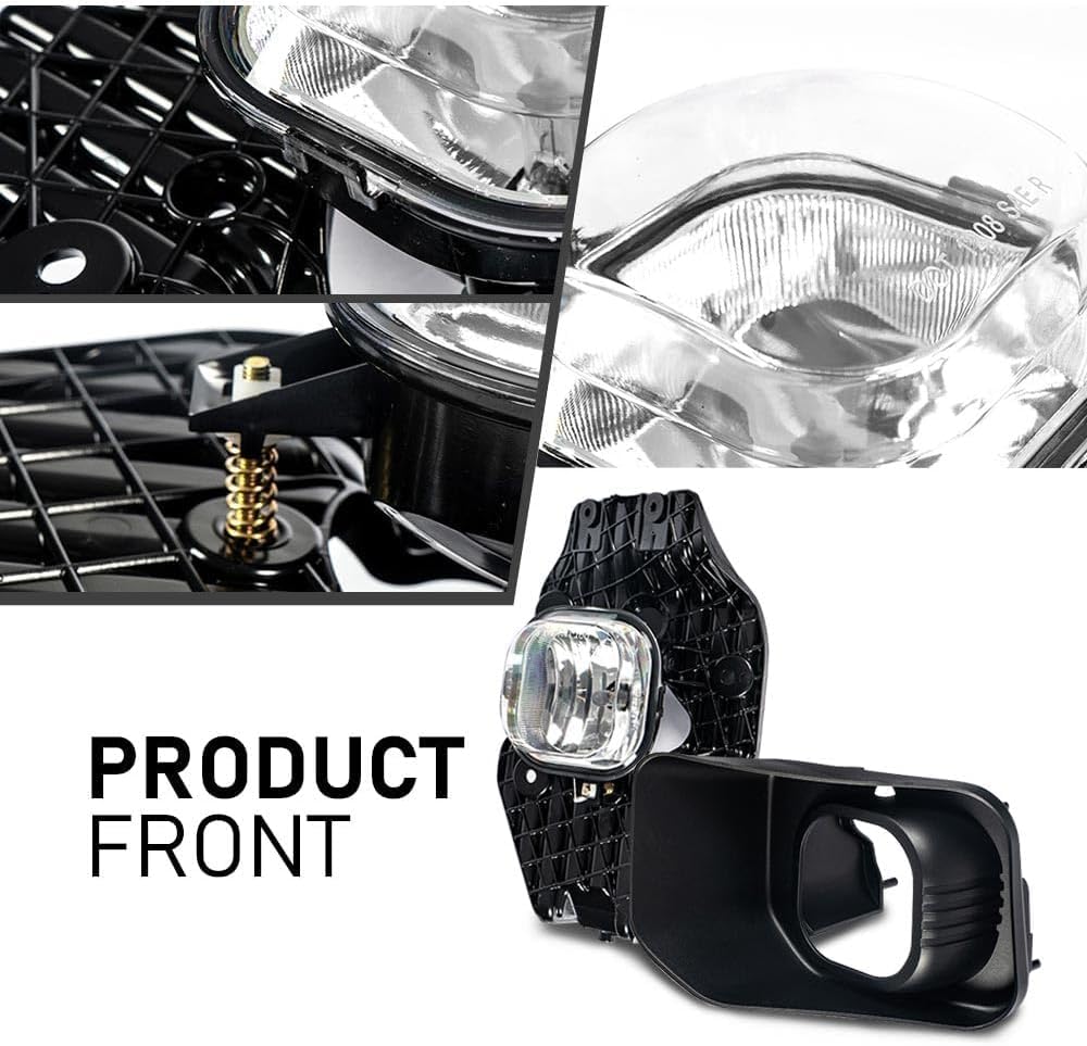 G-PLUS Fog Lights Front Bumper Fog Lamp Driver and Passenger Side w/Harness Compatible with Ford F250 F350 F450 F550 Super Duty 2011-2016 BC3Z15200A, BC3Z15201A,FO2593230, FO2592230 Clear Lens