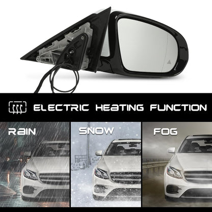 G-PLUS Rear View Mirror w/Blind Spot Right Passenger Side Compatible with Benz W213 E Class E300 2016-2020/Not Fit for Coupe 2138104600 White