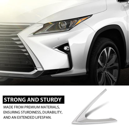 G-PLUS Fog Light Trim Driving Lamp Front Driver Left Side Compatible with LX RX350/RX450h (submodel: Base, F Sport) 2016-2019, Fit LX RX350L/RX450hL Base 2018-2019 814820E180, LX1038118 Silver