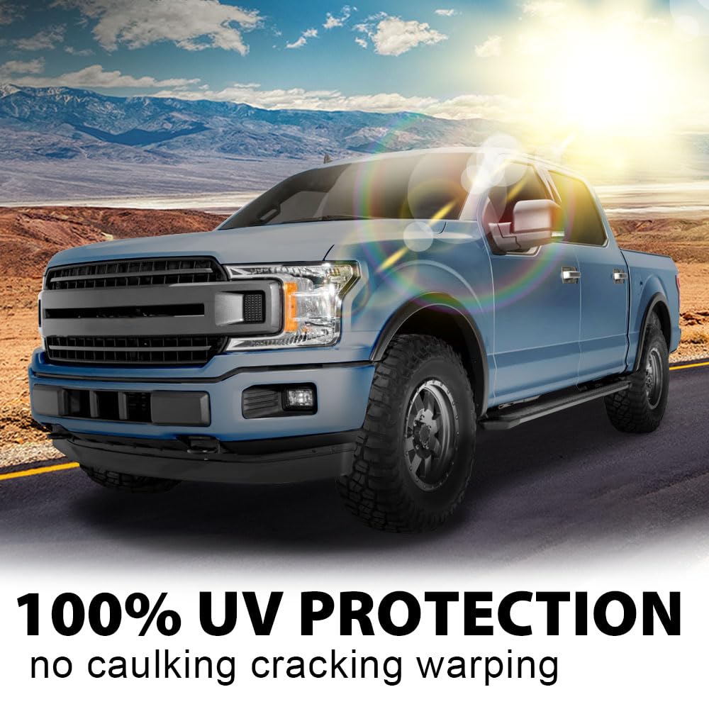 G-PLUS 4PCS Fender Flares Compatible with Ford F150 2018 2019 2020 Left & Right Wheel Trim Opening Molding, Factory Style