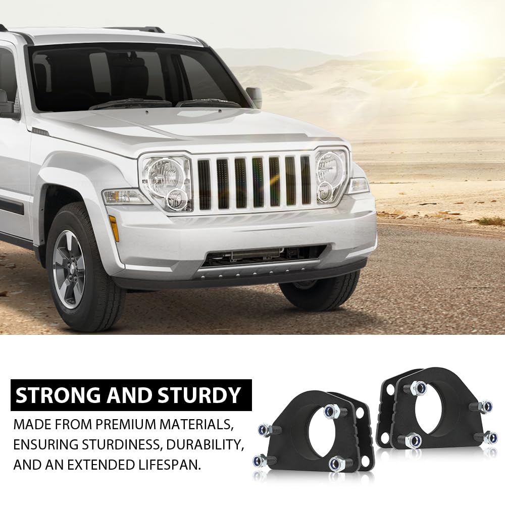 G-PLUS Front Suspension 2.5" Leveling Lift Kit Compatible with Jeep Liberty KJ KK 2002-2012,Fit Compatible with Dodge Nitro 2007-2012