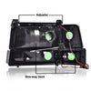 G-PLUS LED DRL Headlights, Fit 1992-1996 Ford Bronco F150 F250 F350,Fits Models with Halogen Headlights Only,Bumper Headlamps, Clear Lens Black Housing Clear Reflector,faros delanteros