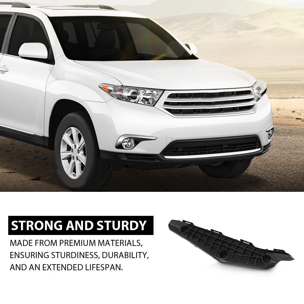 G-PLUS Front Right Bumper Bracket, Compatible with Toyota Highlander Plus 2013/ Highlander (submodel: Base, Hybrid, Hybrid Limited, Limited, SE) 2011-2013, Passenger Side, 521450E040, TO1043120