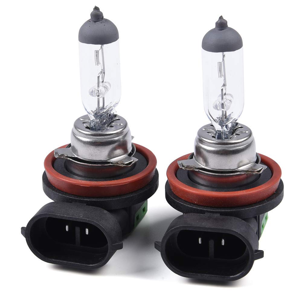 G-PLUS Front Bumper Fog Lights Compatible with Honda Civic 2 Door / 4 Door 2004 2005 Polycarbonate Resin Clear Lens Driving Running Fog Lamps + Wiring Kit + H11 Bulbs