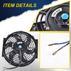 G-PLUS Transmission Oil Cooler & 10" Cooling Fan W/Kit,Aluminum 6 Row Radiator Remote Transmission Oil Cooler 10" Shroud Fan Kit