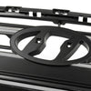 G-PLUS Front Upper Bumper Grille Compatible With Hyundai Elantra 2017 2018 Chrome & Black Grill Trim