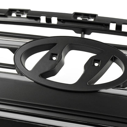 G-PLUS Front Upper Bumper Grille Compatible With Hyundai Elantra 2017 2018 Chrome & Black Grill Trim