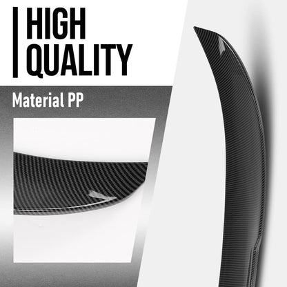 G-PLUS Rear Trunk Spoiler Wing Compatible with BMW F10 5 Series 4 Door Sedan Model 2011-2017 Fit BMW F10 M5 Sedan 2011-2017 Not Fit Wagon Model Carbon Fiber Black