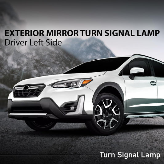 G-PLUS Exterior Mirror Turn Signal Light Lamp Driver Side Compatible with Subaru Ascent/Forester 2019-2022,Fit Subaru Crosstrek 2018-2023,Fit Subaru Legacy/Outback 2018-2019 84401FL010