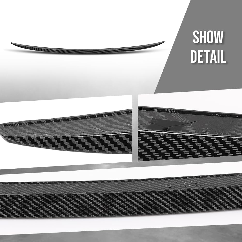 G-PLUS Rear Trunk Spoiler Wing Compatible with BMW E92 3 Series Coupe Models 2007 2008 2009 2010 2012 2013(Including M3 E92), Not Fit E93 Models Rear Trunk Spoiler Carbon Fiber Black