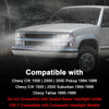 G-PLUS Corner Light Fit Chevy CK/C10 1500 2500 3500 2WD 1994-2000,（ONLY For Composite Headlights） Signal Side Marker Lamps Bumper Headlamps (Clear Lens Chrome Housing Clear Reflector),faros Assembly