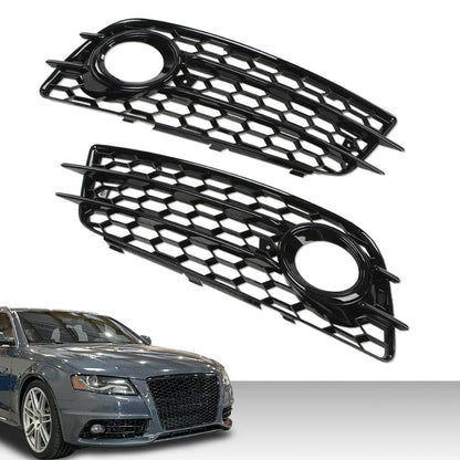 G-PLUS Fog Light Lamp Cover Grille Compatible with Audi A4 B8 S-Line S4 Models 2008-2012/ NOT Fit For Standard Bumper 88K0807681C, 8K0807682C