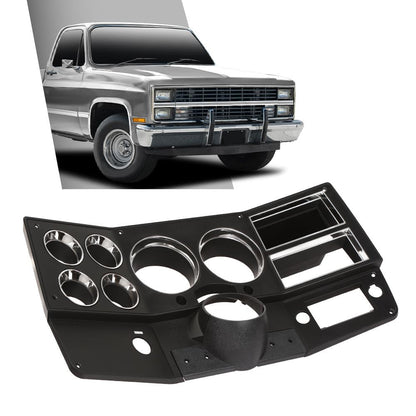 G-PLUS Dash Bezel W/Lower Column Cover with Storage Box Compatible with Chevy GMC Truck Blazer Suburban 1984-1987 without A/C & Wiper Switch Hole Black