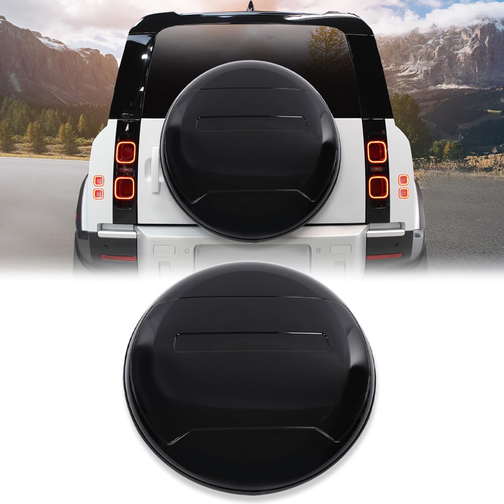 G-PLUS Spare Tire Cover ABS Plastic Wheel Compatible with 2020-2023 Land Rover Defender Black