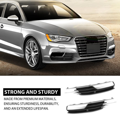 G-PLUS Fog Light Lamp Cover Trim Pair Compatible with Audi A3/A3 Quattro 2015-2016 8V5807682A9B9