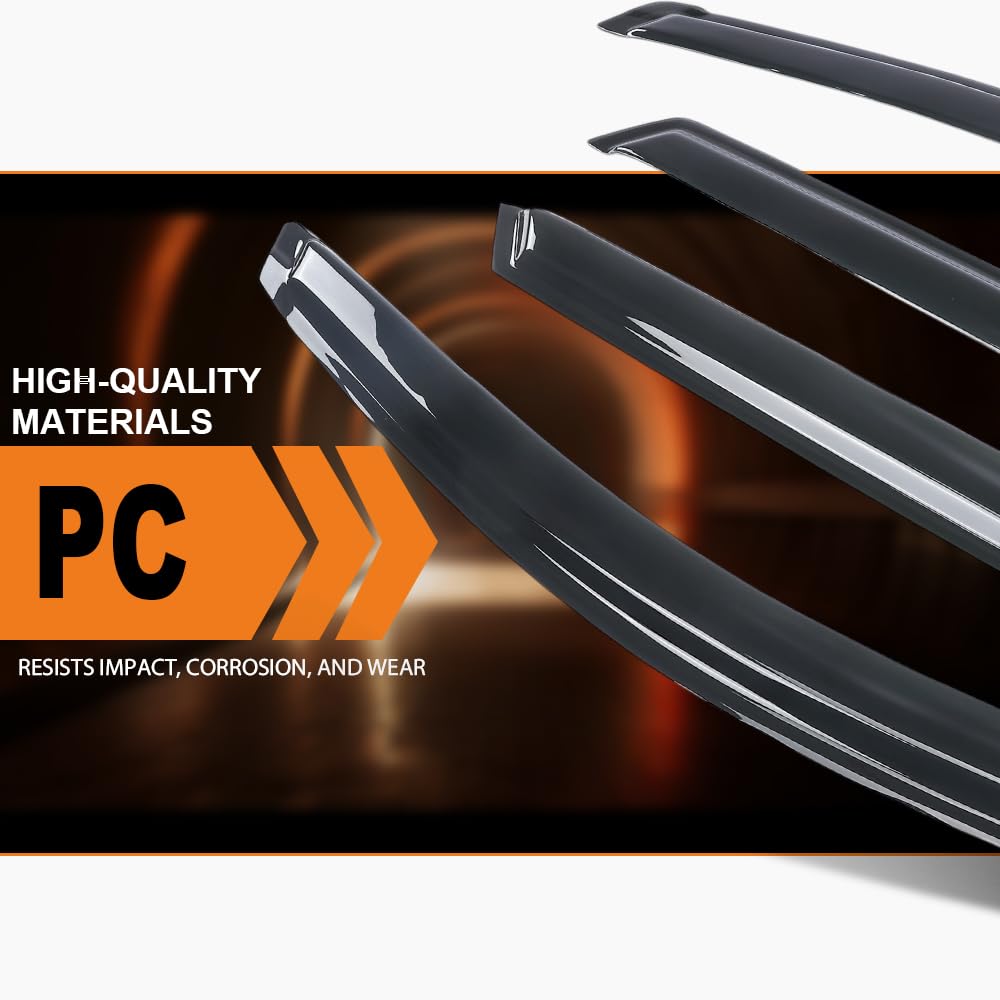 G-PLUS Out-Channel Window Vent Visor Deflectors Tape-On Side Rain Guards Compatible with Hyundai Tucson SE SEL Value Limited Sport Ultimate 2016-2021 4PCS Smoky