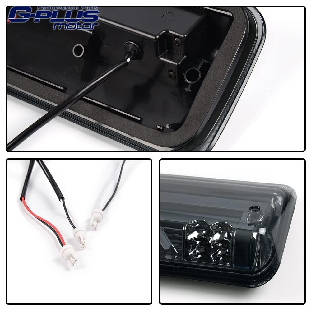 G-PLUS LED Third Brake Light Compatible With Ford F150 2004 2005 2006 2007 2008 3RD Cargo Led Tail Lamps Smoky Lens Chrome Housing