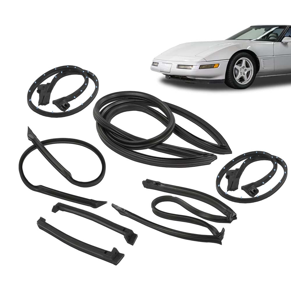 G-PLUS Full Weather Strip Seal Weatherstrip Kit Compatible with Chevy Corvette C4 Coupe 1884-1889 GM8489GGW Rear Hatch Weatherstrip Door Weatherstrip