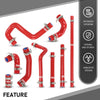 G-PLUS Silicone Heater Hose Kit Compatible with Toyota 4Runner 3.4L 1996-2002 W/Rear Heater Red