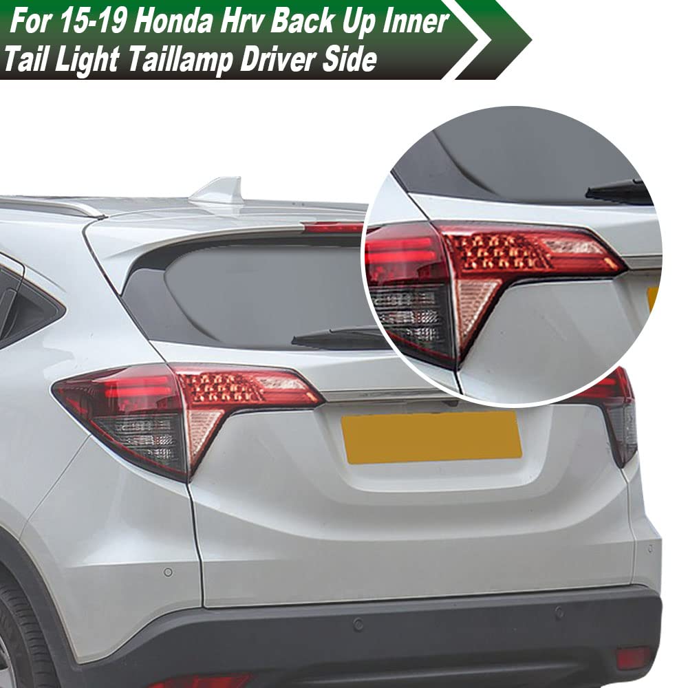 G-PLUS Inner Tail Light Compatible With 2016 2017 Honda Hrv LX/EX/EX-L/Epic/Uniq Sport Utility 4-Door Sedan Factory Style Automotive Trunk Brake Rear Inner Lamp Chrome Housing,Driver Side (Left)