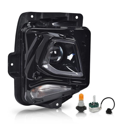 G-PLUS Headlight Headlamp Assembly w/Bulbs Compatible with Chevy Blazer 2019-2021 84588816, GM2503492, 84788650 Clear Lens Black Housing Right Passenger Bumper Headlamps,faros delanteros