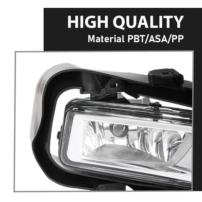 G-PLUS Front Bumper Fog Lights Fog Lamps & Wiring Harness Left&Right Side Compatible with Nissan Kicks 2017-2019 261508995A