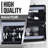 G-PLUS LED Headlights Assembly w/Bulbs Fit GMC C1500 K1500 Yukon 1994-1999, Fit GMC C2500 C3500 K2500 K3500 1994-2000, Left & Right Headlamps Assembly, Smoky Lens Black Housing Clear Reflector