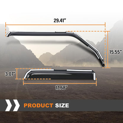 G-PLUS in-Channel Side Window Vent Visor Deflectors Rain Guards Compatible with Jeep Gladiator 2020-2026 Impact-Resistant PC 4 PCS Smoky