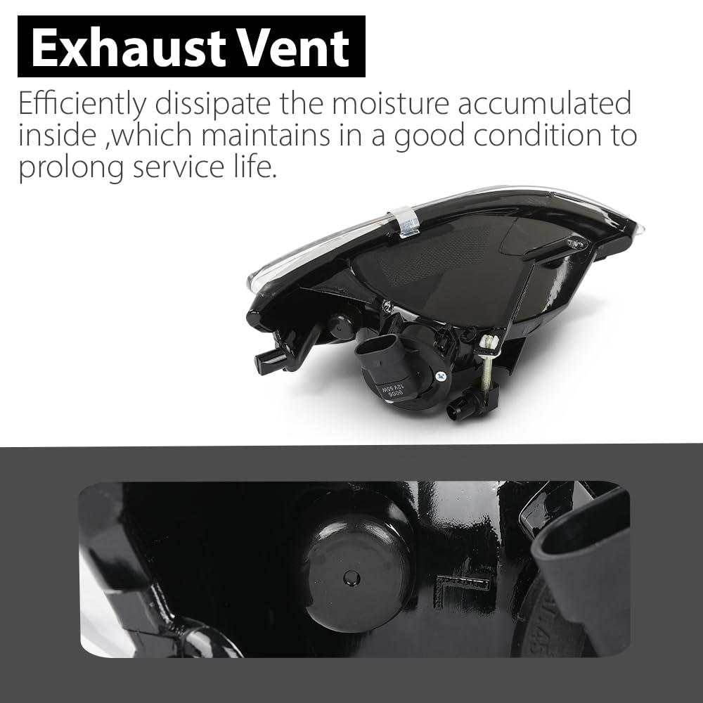 G-PLUS Front Bumper Fog Lights Compatible with Toyota Sienna 2006 2007 2008 2009 2010 Left & Right Clear Lens Chrome Housing 81220AE020, 81210AE020, TO2592122, TO2593122