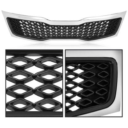 G-PLUS Chrome Bumper Replacement Grille Compatible with Kia Optima EX LX 2011 2012 2013（Not for Hybrid）KI1200143, 863502T000