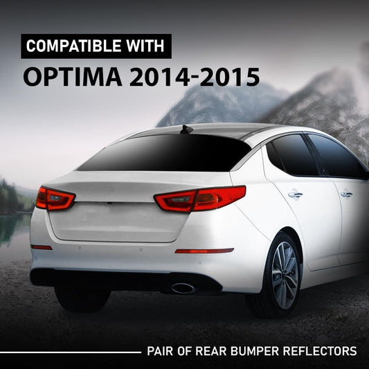 G-PLUS Rear Bumper Reflectors Pair Compatible with Kia Optima 2014-2015 924062T500