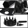 G-PLUS Front Wheel Covers 33mm Spiked Hub Axle Compatible with Semi-Trucks 22.5" and 24.5" Wheels, ABS Plastic Black Pair Semi Truck Hub Covers