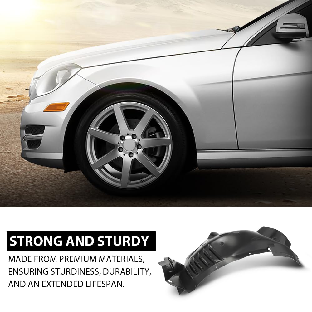 G-PLUS Fender Liners Front Driver Left Side Compatible with Benz C250 C300 C350 2012-2014 2046906030, MB1248173