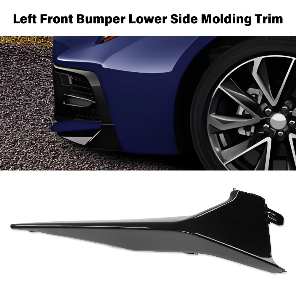 G-PLUS Left Front Bumper Lower Side Molding Trim Driver Side Compatible with Toyota Corolla 2020-2022 5211302040 5211312240 TO1046112