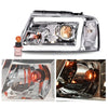 G-PLUS LED DRL Headlights, Fit 2004-2008 Ford F150/ 2006-2008 Lincoln Mark Lt(NOT Fit 2004 F150 Heritage/Flareside Beds), Clear Lens Chrome Housing Clear Reflector Bumper Headlamps