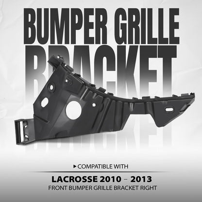 G-PLUS Front Right Bumper Grille-Side Bracket Compatible with Buick LaCrosse 2010 2011 2012 2013 22782286, 20909986, 22769416 Black