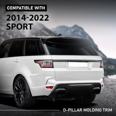 G-PLUS Rear D Pillar Molding Trim Compatible with Range Rover Sport 2014-2022 2PCS Front View
