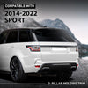 G-PLUS Rear Outside D Pillar Molding Trim Compatible with Range Rover Sport 2014-2022 2PC