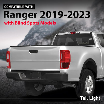 G-PLUS LED Tail Light Assembly Rear Brake Lamp w/Wiring Harness Right Side Compatible with Ford Ranger 2019-2023 with Blind Spots Models Red Lens KB3Z-13404-G Faros Traseros Luces Traseras