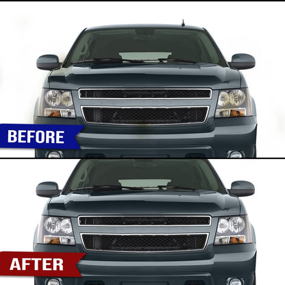 G-PLUS Headlight Lamps Protector Clear Lens Cover Clear Compatible with 2007-2014 Chevy Tahoe Suburban 1500/2007-2013 Chevy Avalanche Suburban 2500
