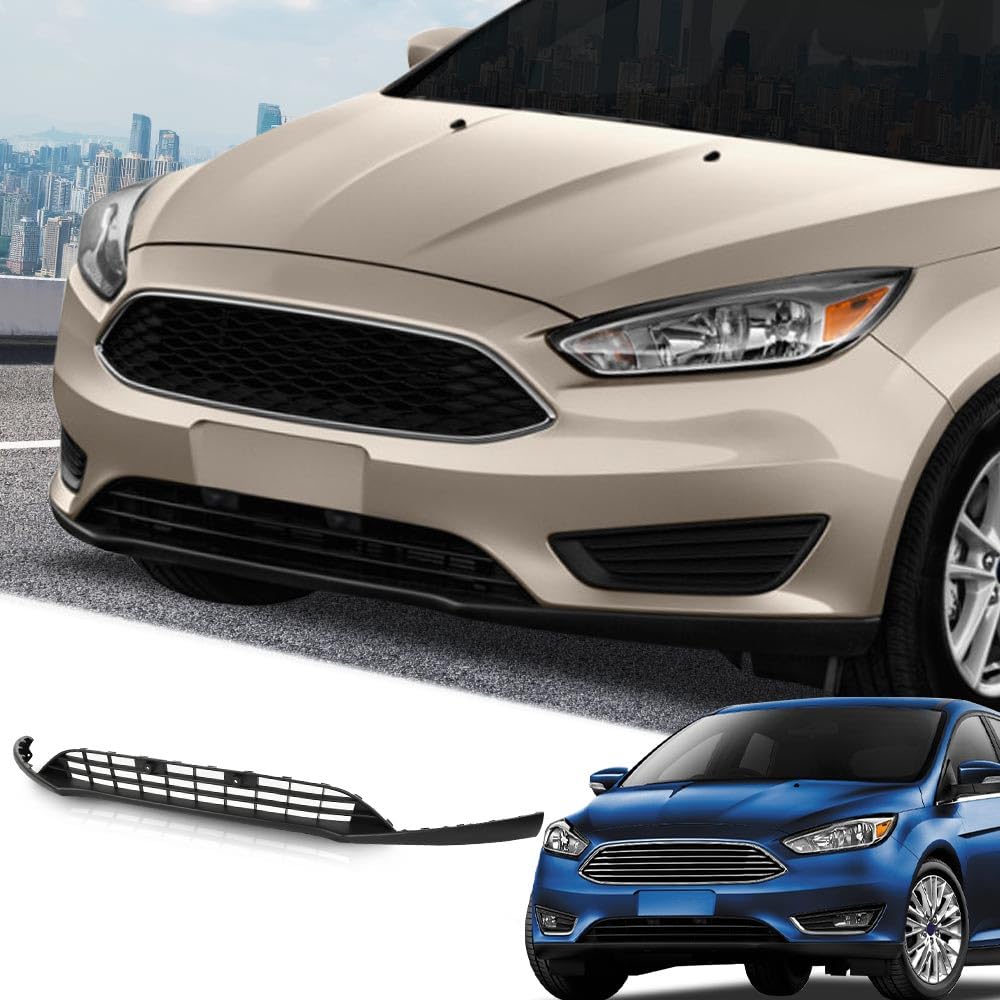 G-PLUS Front Bumper Lower Valance Panel Grill Compatible with Ford Focus S, ST, SE, Titanium 2015-2016 /Fit Ford Focus S, ST, SE, SEL, Titanium 2017-2018 F1EZ17626A, F1EZ17626ALE, FO1095266