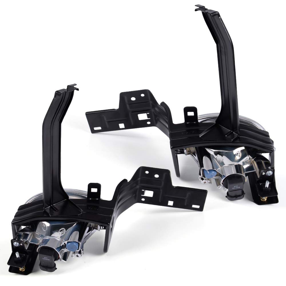 G-PLUS Front Bumper Fog Lights Compatible With Honda Accord (2Door Coupe Model Only) 2008 2009 2010 Lamps Clear Lens Includes H11 Bulbs Wiring Harness and Switch