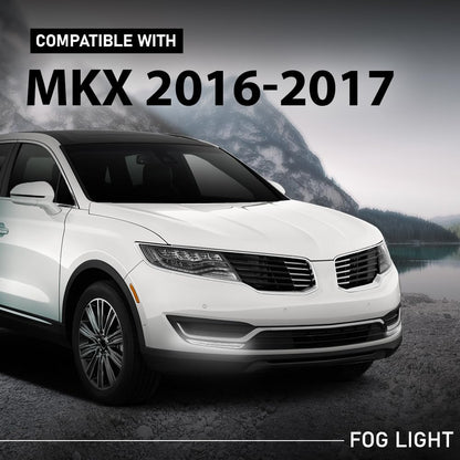 G-PLUS Fog Light Lamp Compatible with Lincoln MKX 2016-2017 FA1Z-13200-C, FA1Z13200C Black Front Right