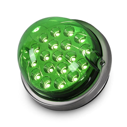G-PLUS Green Lens White LED Light Marker Turn Signal Light Lamp w/Base Universal